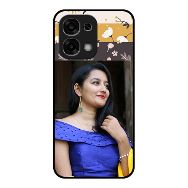 Oppo F33 5G Custom Glass Phone Case - Stylish Floral Design