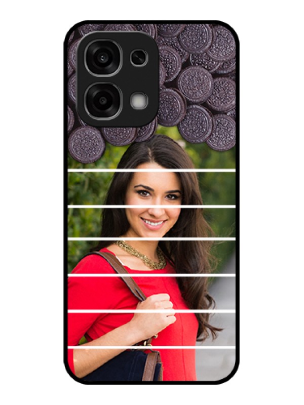 Custom Oppo F33 5G Custom Glass Phone Case - With Oreo Biscuit Design