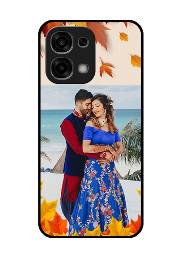 Oppo F33 5G Custom Glass Phone Case - Autumn Maple Leaves Design