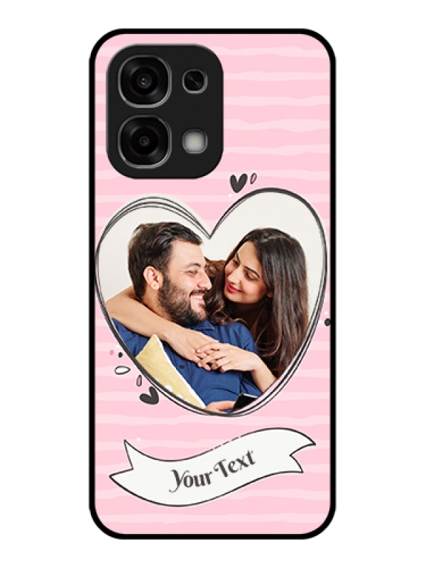 Custom Oppo F33 5G Custom Glass Phone Case - Vintage Heart Design