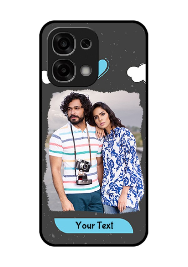 Oppo F33 5G Custom Glass Phone Case - Splashes With Love Doodles Design