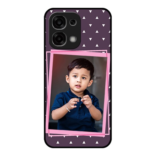 Oppo F33 5G Custom Glass Phone Case - Triangle Pattern Dotted Design Oppo F33 5G Custom Glass Phone Case - Triangle Pattern Dotted Design