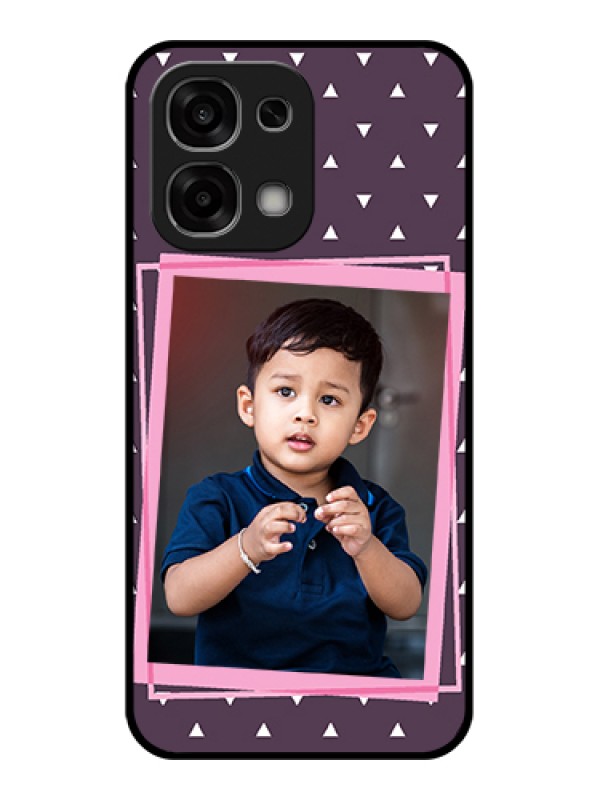 Custom Oppo F33 5G Custom Glass Phone Case - Triangle Pattern Dotted Design