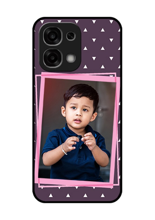 Oppo F33 5G Custom Glass Phone Case - Triangle Pattern Dotted Design