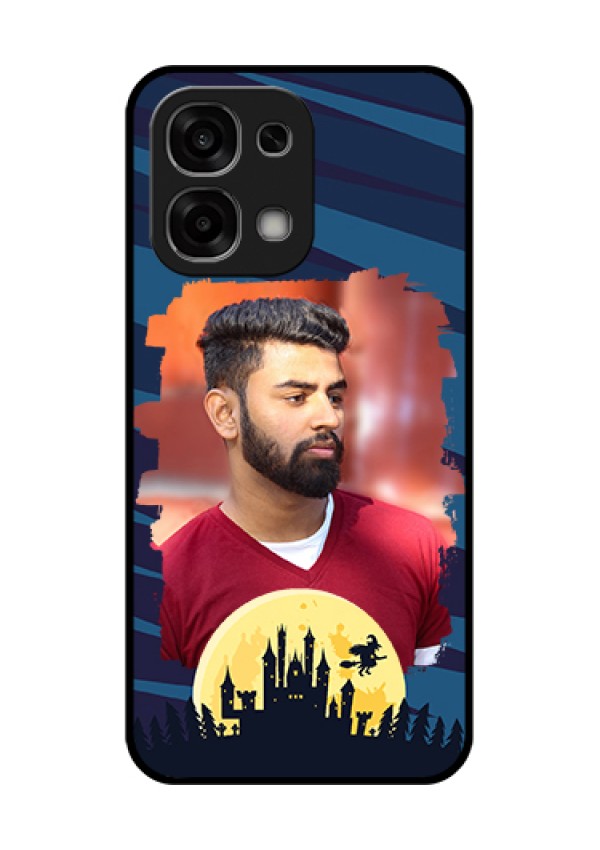 Oppo F33 5G Custom Glass Phone Case - Halloween Witch Design