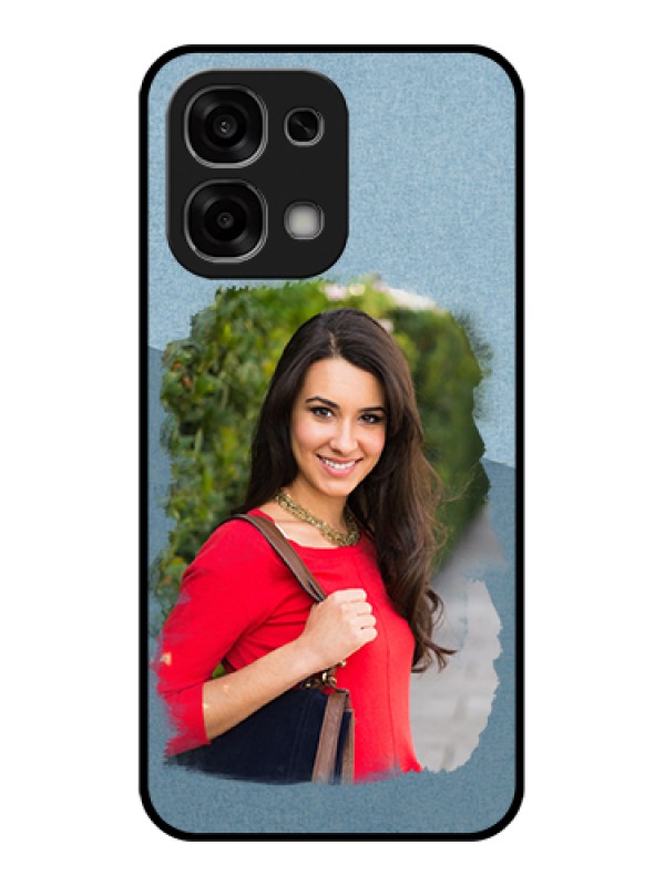 Custom Oppo F33 5G Custom Glass Phone Case - Grunge Line Art Design