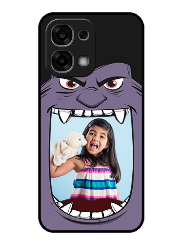 Custom Oppo F33 5G Custom Glass Phone Case - Angry Monster Design