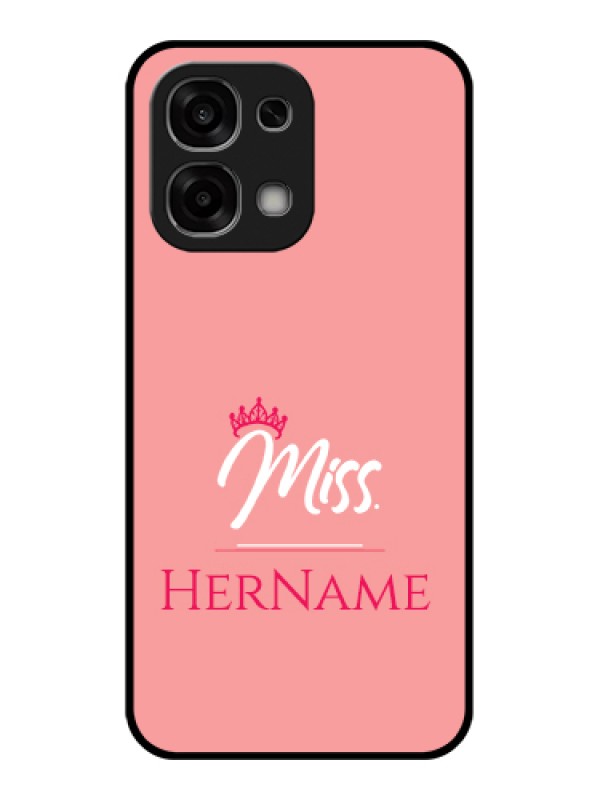 Custom Oppo F33 5G Custom Glass Phone Case - Mrs With Name Design