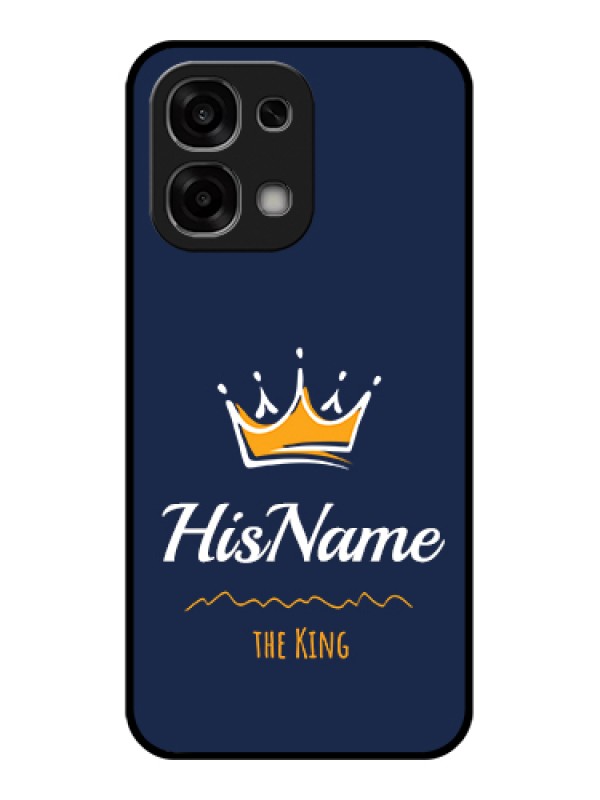 Custom Oppo F33 5G Custom Glass Phone Case - King With Name Design
