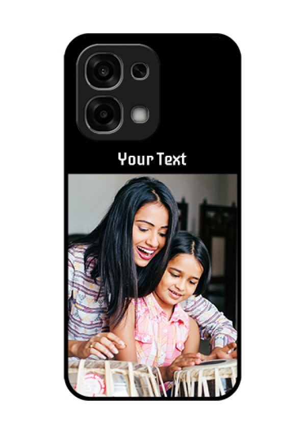 Oppo F33 5G Custom Glass Phone Case - Photo With Name Design