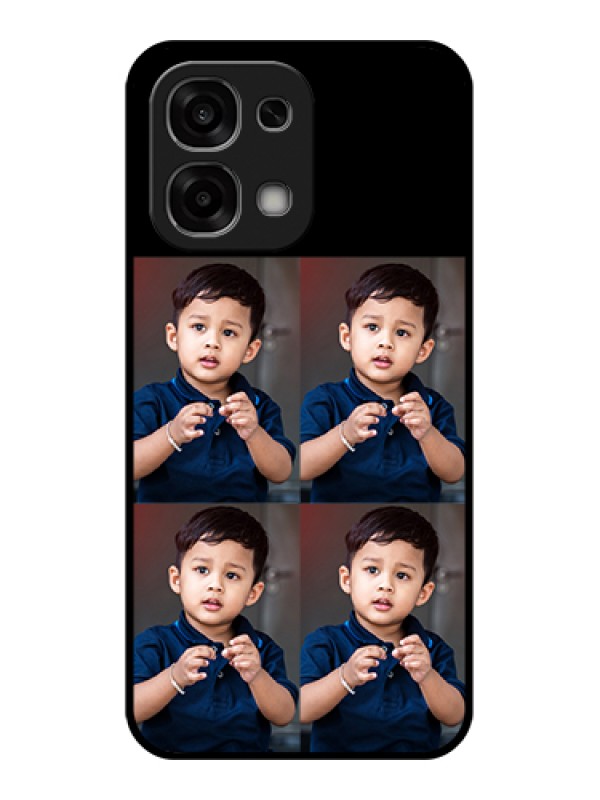 Custom Oppo F33 5G Custom Glass Phone Case - 4 Image Holder Design