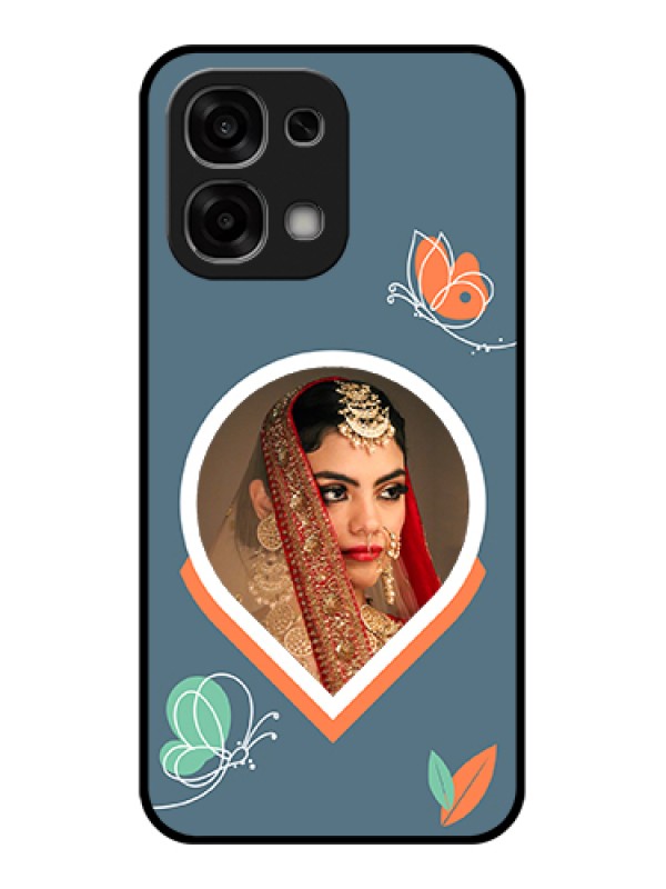 Custom Oppo F33 5G Custom Glass Phone Case - Droplet Butterflies Design