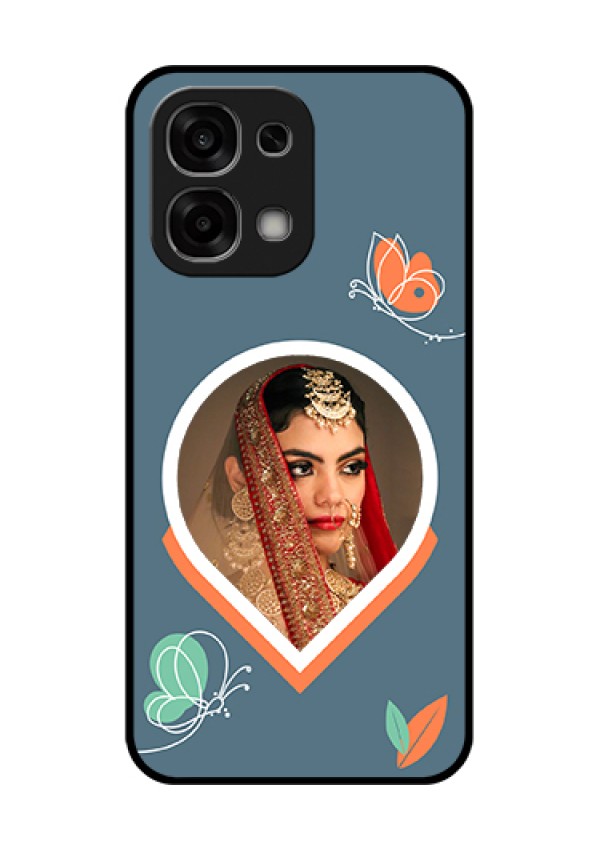Oppo F33 5G Custom Glass Phone Case - Droplet Butterflies Design