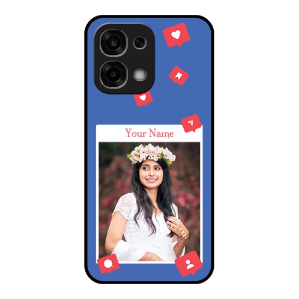 Oppo F33 5G Custom Glass Phone Case - Like Share And Comment Design Oppo F33 5G Custom Glass Phone Case - Like Share And Comment Design