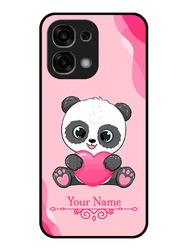 Custom Oppo F33 5G Custom Glass Phone Case - Cute Panda Design