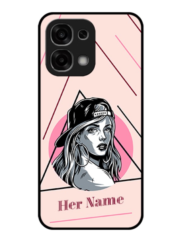 Custom Oppo F33 5G Custom Glass Phone Case - Rockstar Girl Design