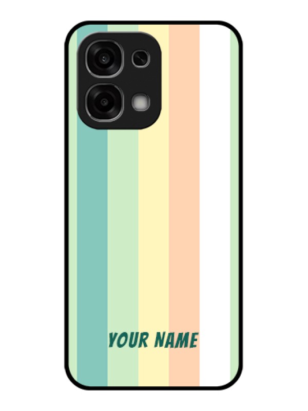 Custom Oppo F33 5G Custom Glass Phone Case - Multi - Colour Stripes Design