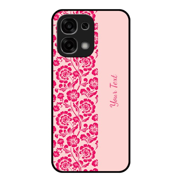 Oppo F33 5G Custom Glass Phone Case - Attractive Floral Pattern Design