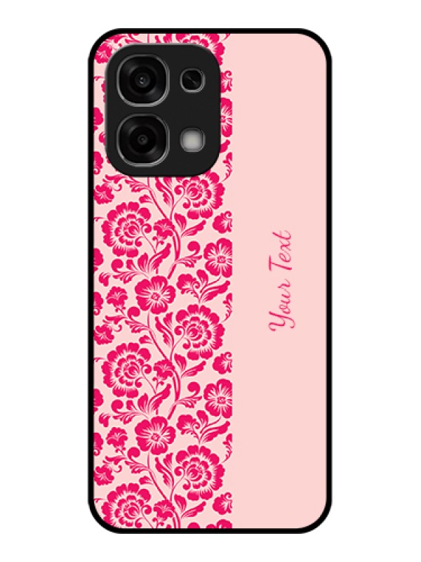 Custom Oppo F33 5G Custom Glass Phone Case - Attractive Floral Pattern Design