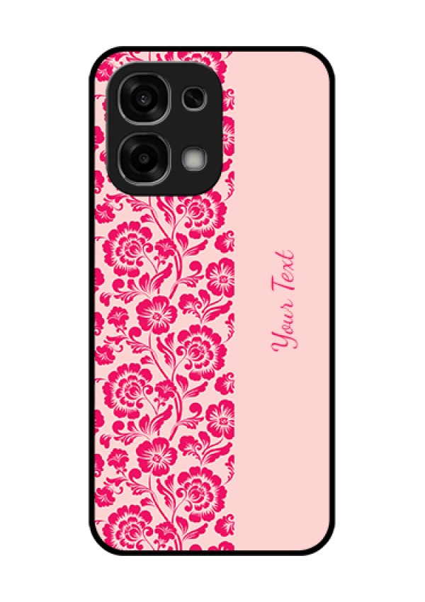 Oppo F33 5G Custom Glass Phone Case - Attractive Floral Pattern Design