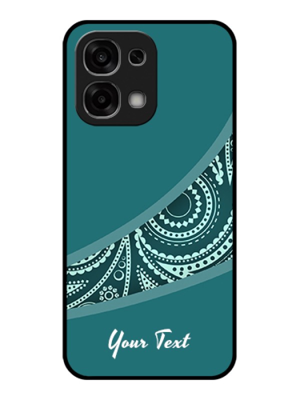 Custom Oppo F33 5G Custom Glass Phone Case - Semi Visible Floral Design