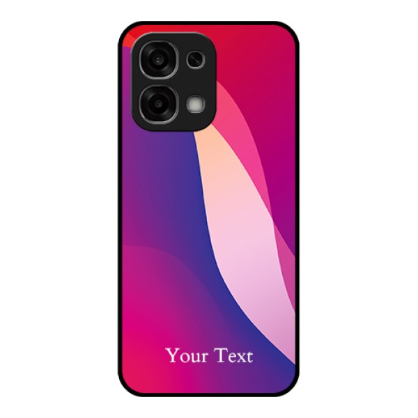 Oppo F33 5G Custom Glass Phone Case - Digital Abstract Overlap Design Oppo F33 5G Custom Glass Phone Case - Digital Abstract Overlap Design
