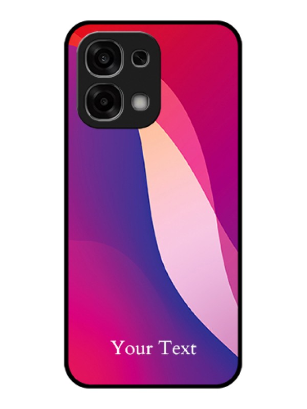 Custom Oppo F33 5G Custom Glass Phone Case - Digital Abstract Overlap Design