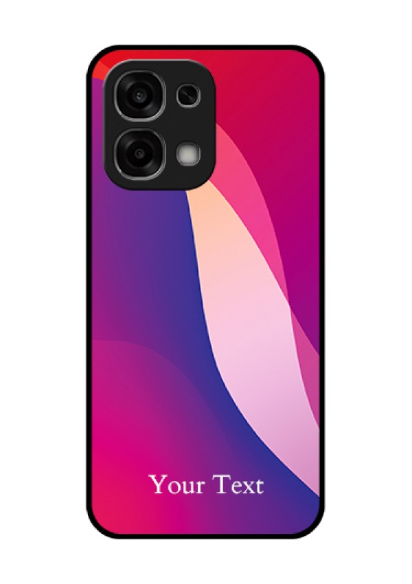 Oppo F33 5G Custom Glass Phone Case - Digital Abstract Overlap Design