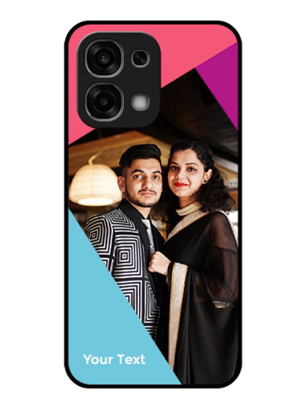 Custom Oppo F33 5G Custom Glass Phone Case - Stacked Triple Colour Design