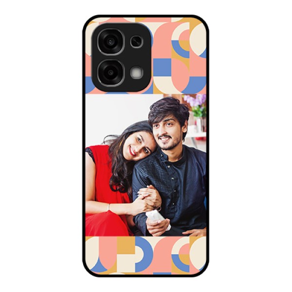 Oppo F33 5G Custom Glass Phone Case - Semi - Circle Maze Pattern Design