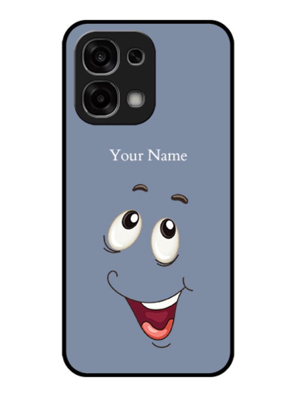 Custom Oppo F33 5G Custom Glass Phone Case - Laughing Cartoon Face Design