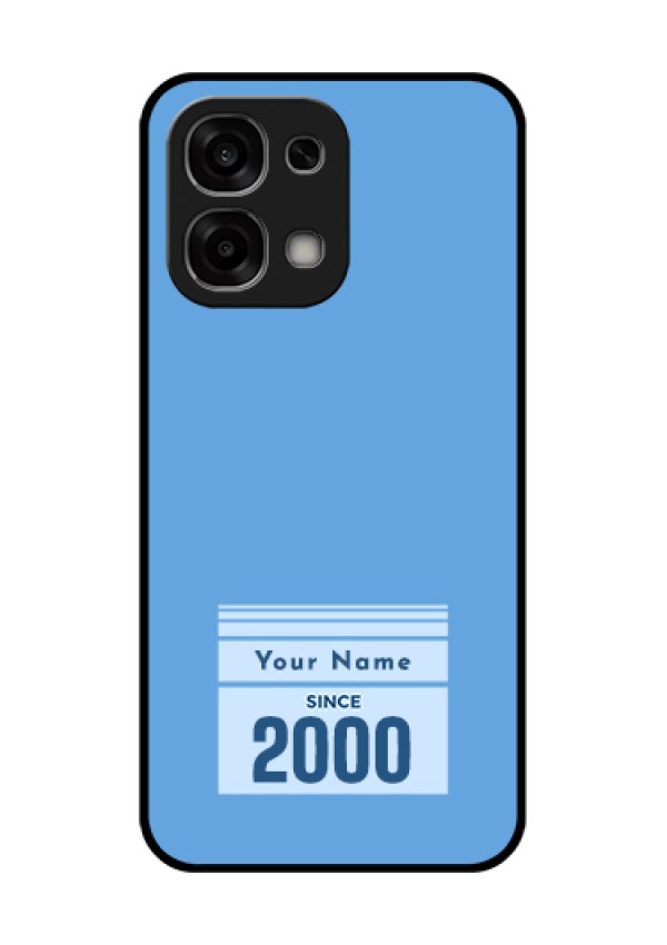 Oppo F33 5G Custom Glass Phone Case - Custom Year Of Birth Design