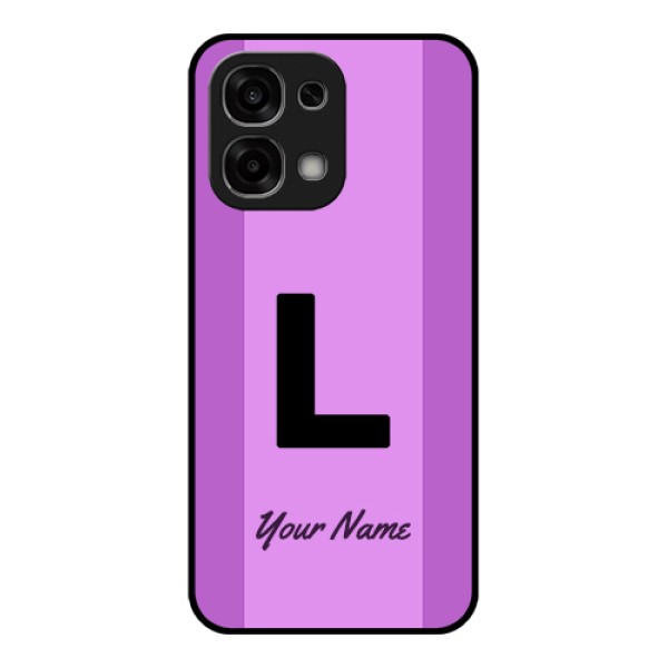 Oppo F33 5G Custom Glass Phone Case - Tricolor Custom Text Design