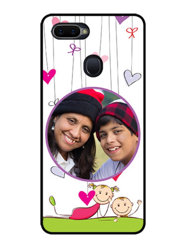 Custom Oppo F9 Pro Photo Printing on Glass Case  - Cute Kids Phone Case Design