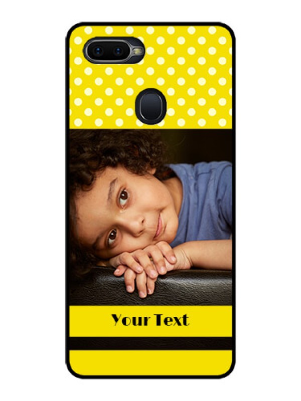 Custom Oppo F9 Pro Custom Glass Phone Case  - Bright Yellow Case Design