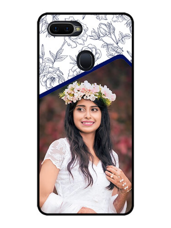 Custom Oppo F9 Pro Personalized Glass Phone Case  - Premium Floral Design