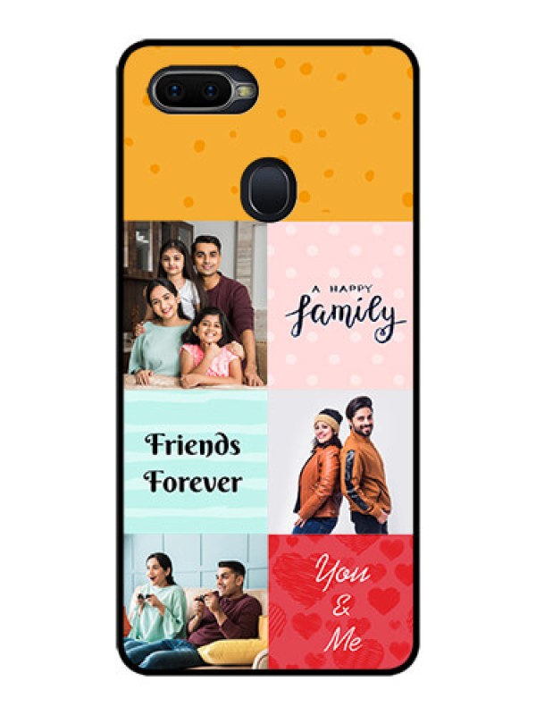 Custom Oppo F9 Pro Personalized Glass Phone Case  - Images with Quotes Design