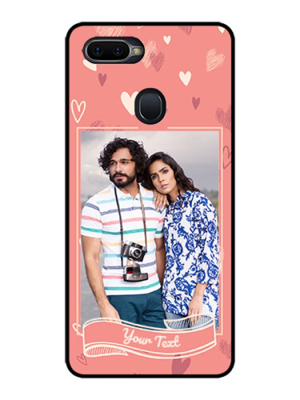 Custom Oppo F9 Pro Custom Glass Phone Case  - Love doodle art Design