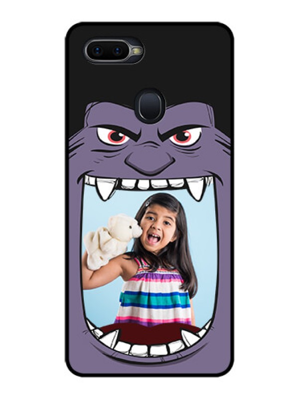 Custom Oppo F9 Pro Custom Glass Phone Case  - Angry Monster Design