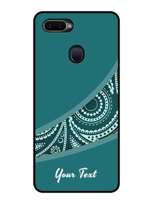 Custom Oppo F9 Pro Photo Printing on Glass Case - semi visible floral Design