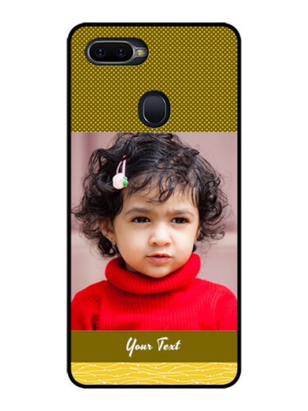 Custom Oppo F9 Custom Glass Phone Case  - Simple Green Color Design