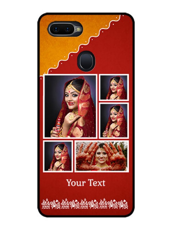 Custom Oppo F9 Personalized Glass Phone Case  - Wedding Pic Upload Design