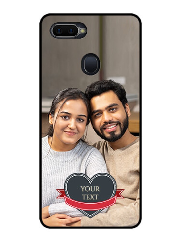 Custom Oppo F9 Custom Glass Phone Case  - Just Married Couple Design