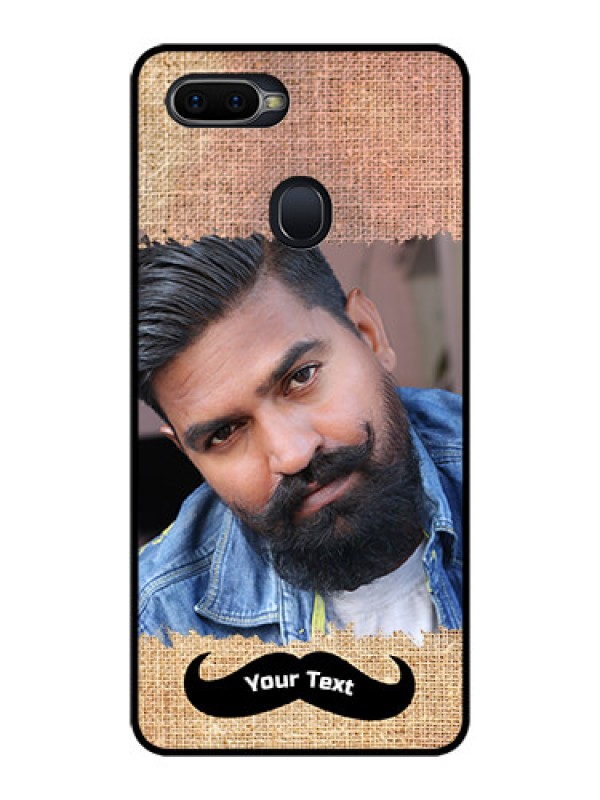 Custom Oppo F9 Personalized Glass Phone Case  - with Texture Design