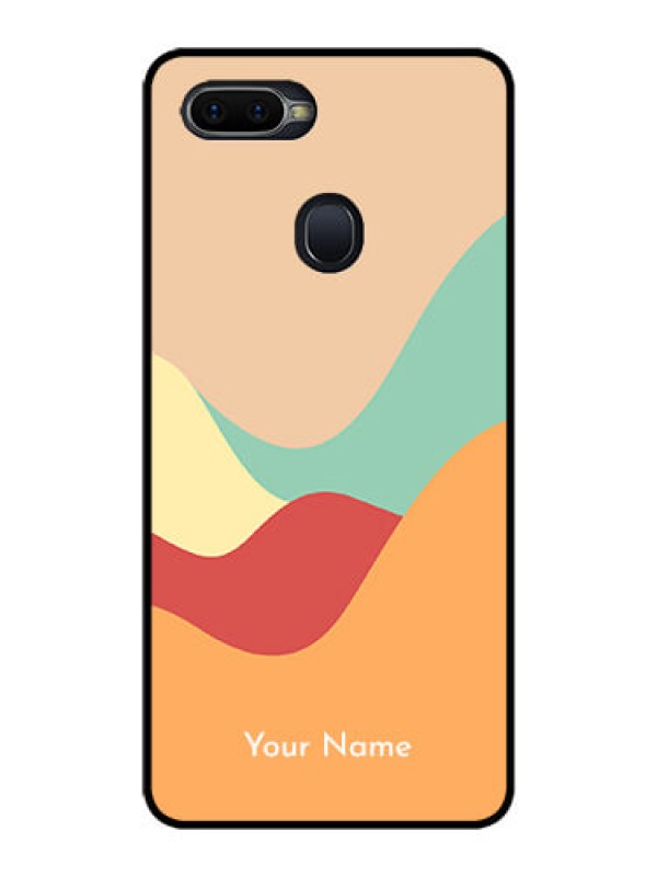 Custom Oppo F9 Personalized Glass Phone Case - Ocean Waves Multi-colour Design