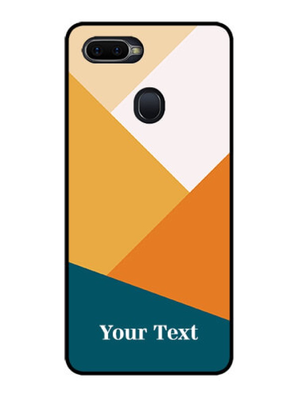 Custom Oppo F9 Personalized Glass Phone Case - Stacked Multi-colour Design
