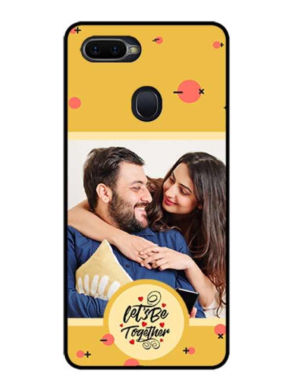 Custom Oppo F9 Photo Printing on Glass Case - Lets be Together Design