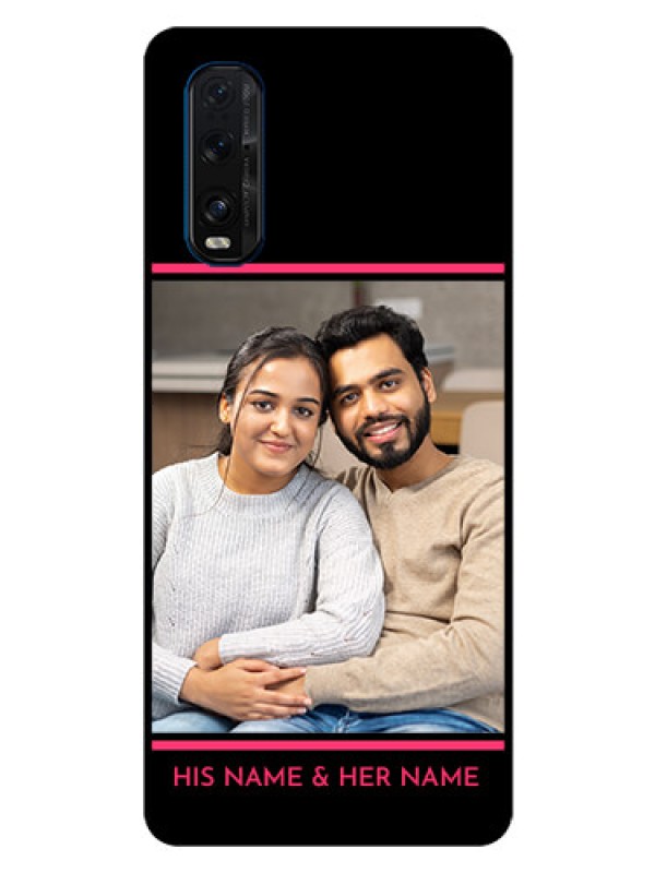 Custom Oppo Find X2 Custom Glass Mobile Case  - with Add Text Design
