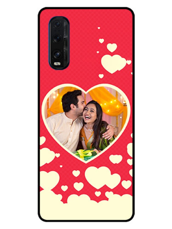 Custom Oppo Find X2 Custom Glass Mobile Case  - Love Symbols Phone Cover Design