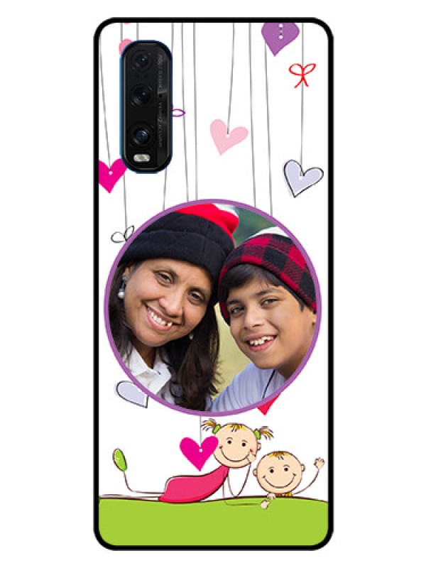 Custom Oppo Find X2 Photo Printing on Glass Case  - Cute Kids Phone Case Design